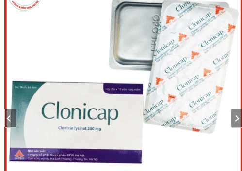 Giảm triệu chứng các bệnh viêm xương khớp Clonicap 250mg